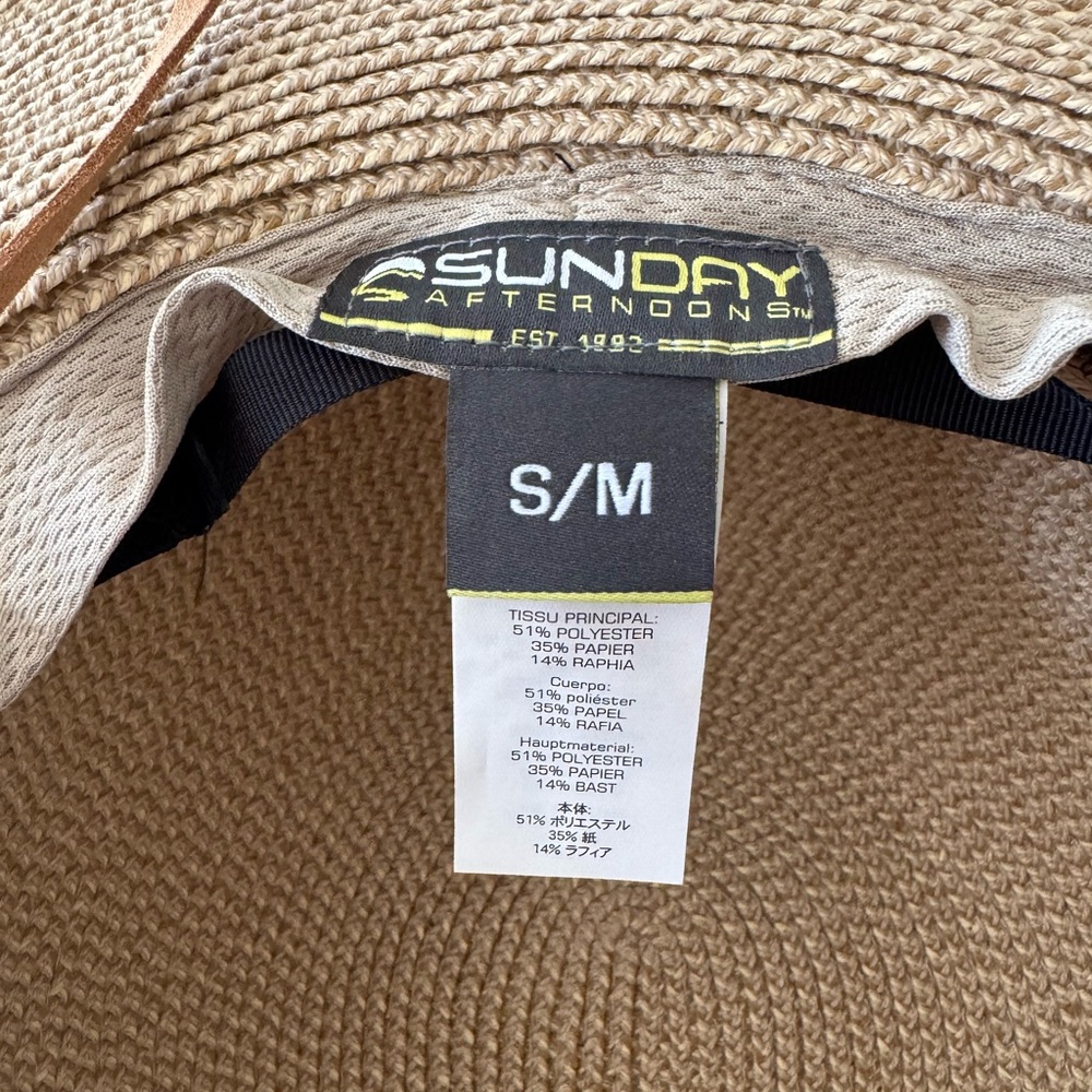 Sunday afternoon wide brimmed sun hat S/M adjustable New - Picture 4 of 4